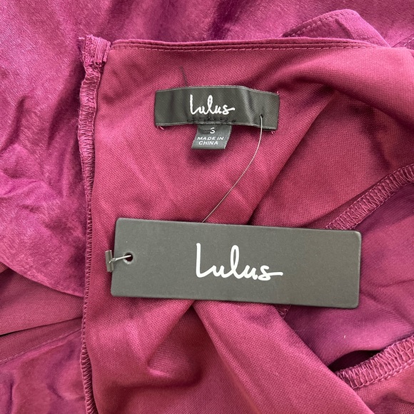 NWT lulu’s long dress maxi dress dark red burgundy women’s size small Small - Picture 11 of 16